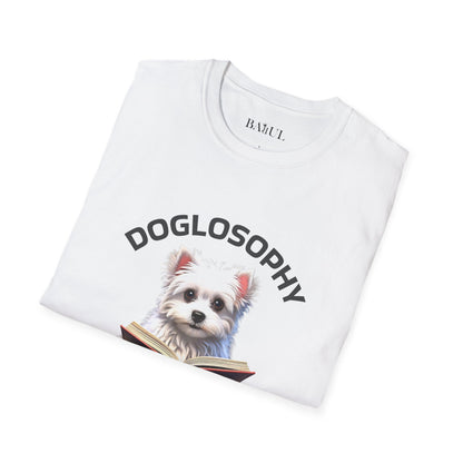Doglosophy  Unisex Softstyle T-Shirt - "Happiness is a Warm Sunbeam" Design
