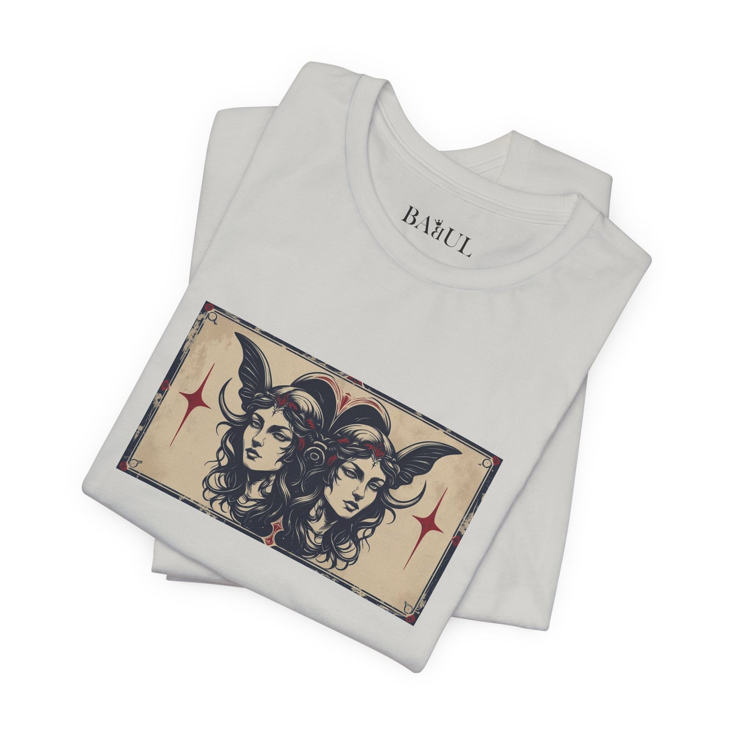 Gemini - Gothic Zodiac T-Shirt. Zodiac in the Shadows