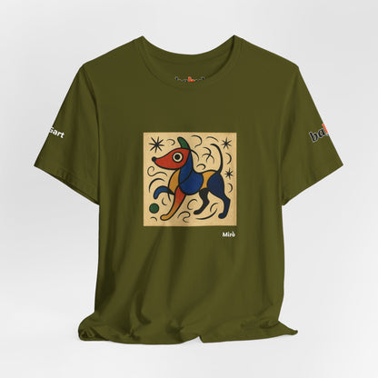 DOGART Unisex Jersey Dog T-Shirt - MIRO - Iconic Painting Reimagined with Dogs