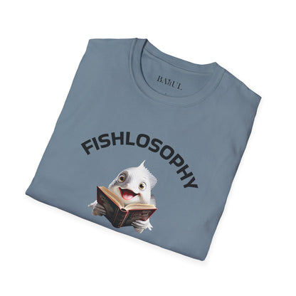 Fishlosophy Unisex T-Shirt - Ocean Vibes and Life's Questions Design - PEARLS OF WISDOM FROM THE FISH WORLD