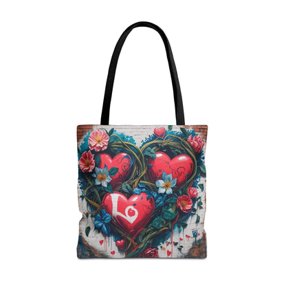 Artistic Surge - Eco-Friendly Canvas Tote Bag - HEARTS OF LOVE