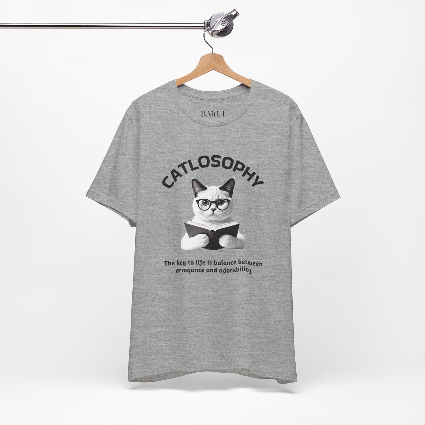 Catlosophy Unisex Jersey Short Sleeve Tee –  "The Key to Life" Design