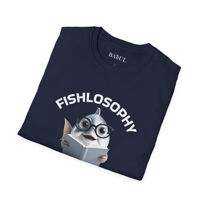 Fishlosophy Unisex T-Shirt - Ocean Vibes and Life's Questions Design - The Cure For Everything Is Salt Water