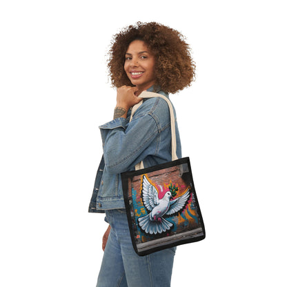 Artistic Surge - Eco-Friendly Canvas Tote Bag - PEACE