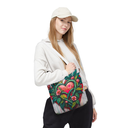 Artistic Surge - Eco-Friendly Canvas Tote Bag - HEARTS OF LOVE