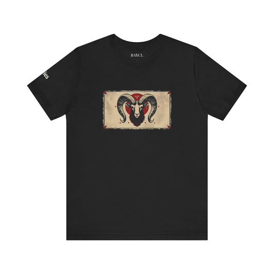 Aries - Gothic Zodiac T-Shirt. Zodiac in the Shadows