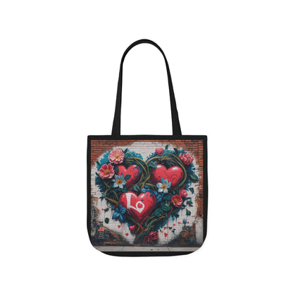 Artistic Surge - Eco-Friendly Canvas Tote Bag - LOVE HEARTS