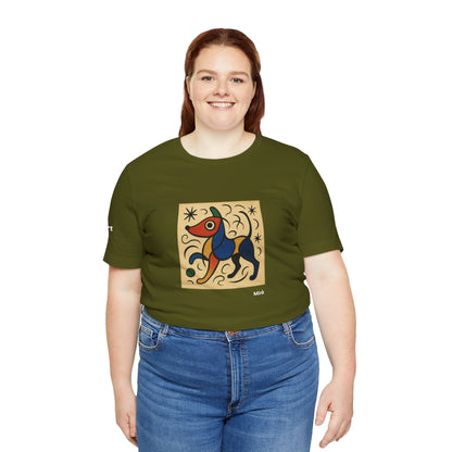 DOGART Unisex Jersey Dog T-Shirt - MIRO - Iconic Painting Reimagined with Dogs