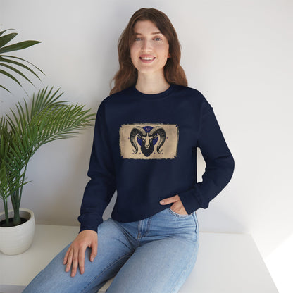 Aries - Gothic Zodiac Blue Sweatshirt