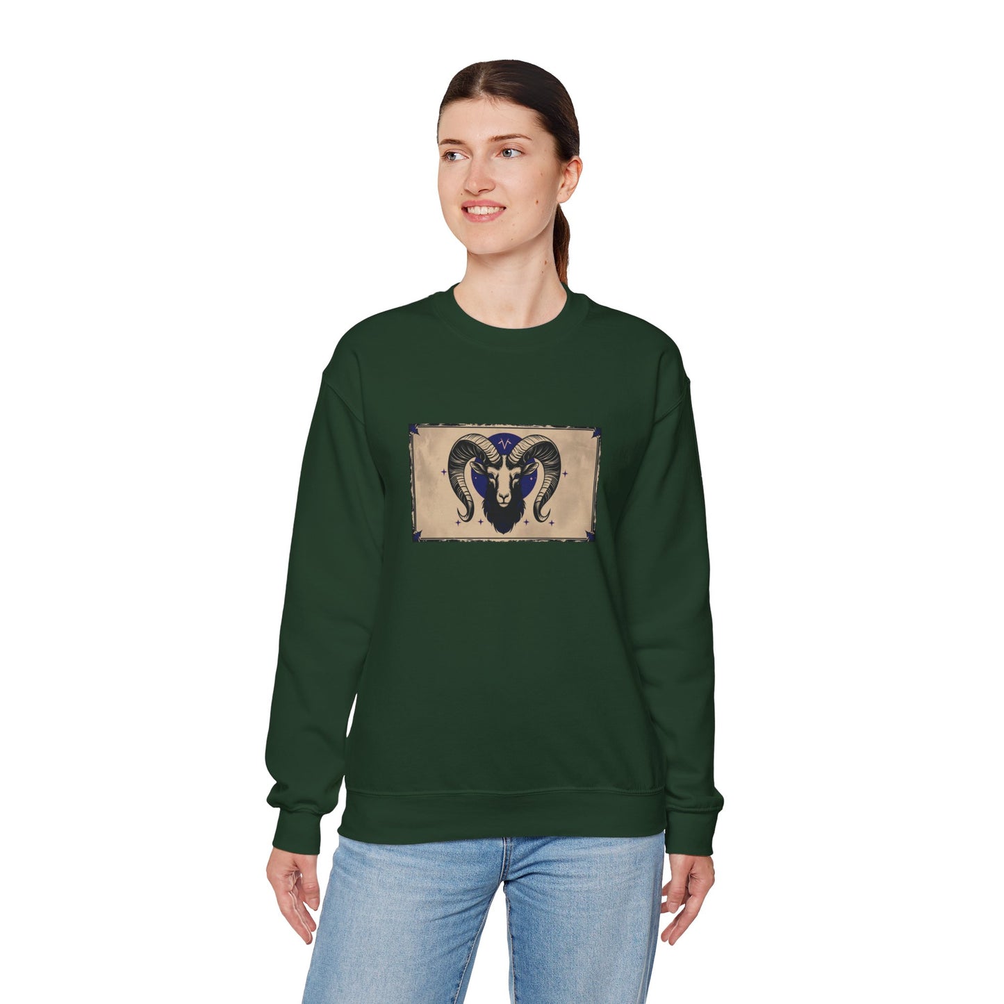 Aries - Gothic Zodiac Blue Sweatshirt
