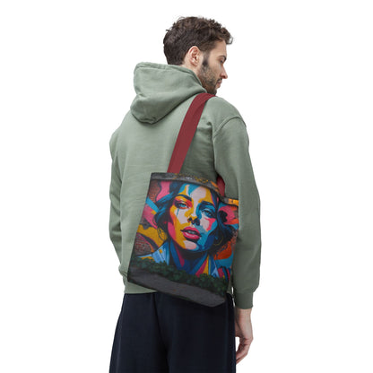 Artistic Surge - Eco-Friendly Canvas Tote Bag - WOMAN'S FACE