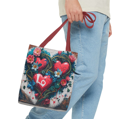 Artistic Surge - Eco-Friendly Canvas Tote Bag - HEARTS OF LOVE