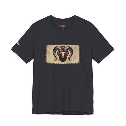 Aries - Gothic Zodiac T-Shirt. Zodiac in the Shadows