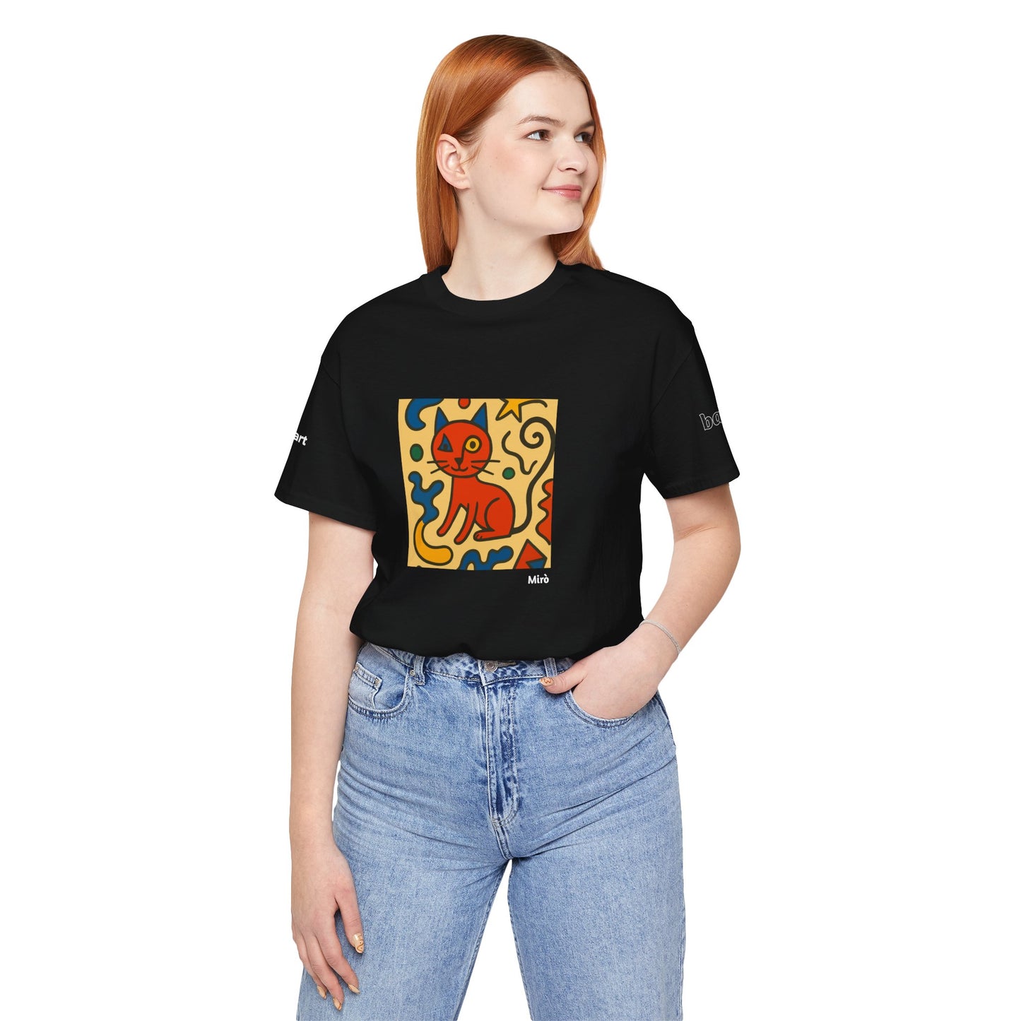 CATART Unisex Jersey Cat T-Shirt - MIRO - Iconic Painting Reimagined with Cats