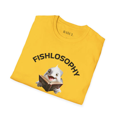 Fishlosophy Unisex T-Shirt - Ocean Vibes and Life's Questions Design - PEARLS OF WISDOM FROM THE FISH WORLD