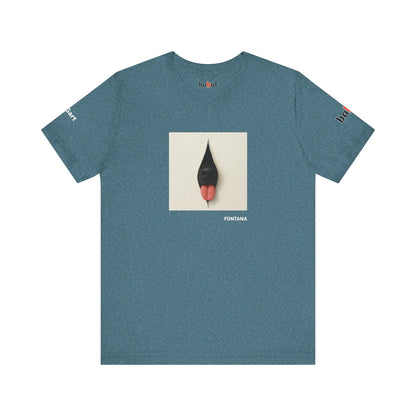 DOGART Unisex Jersey Dog T-Shirt - FONTANA - Iconic Painting Reimagined with Dogs