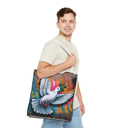 Artistic Surge - Eco-Friendly Canvas Tote Bag - PEACE