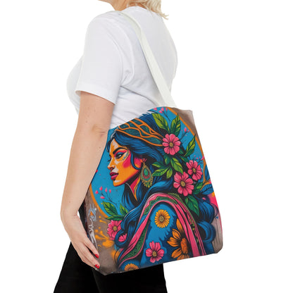 Artistic Surge - Eco-Friendly Canvas Tote Bag - FLOWERING WOMAN