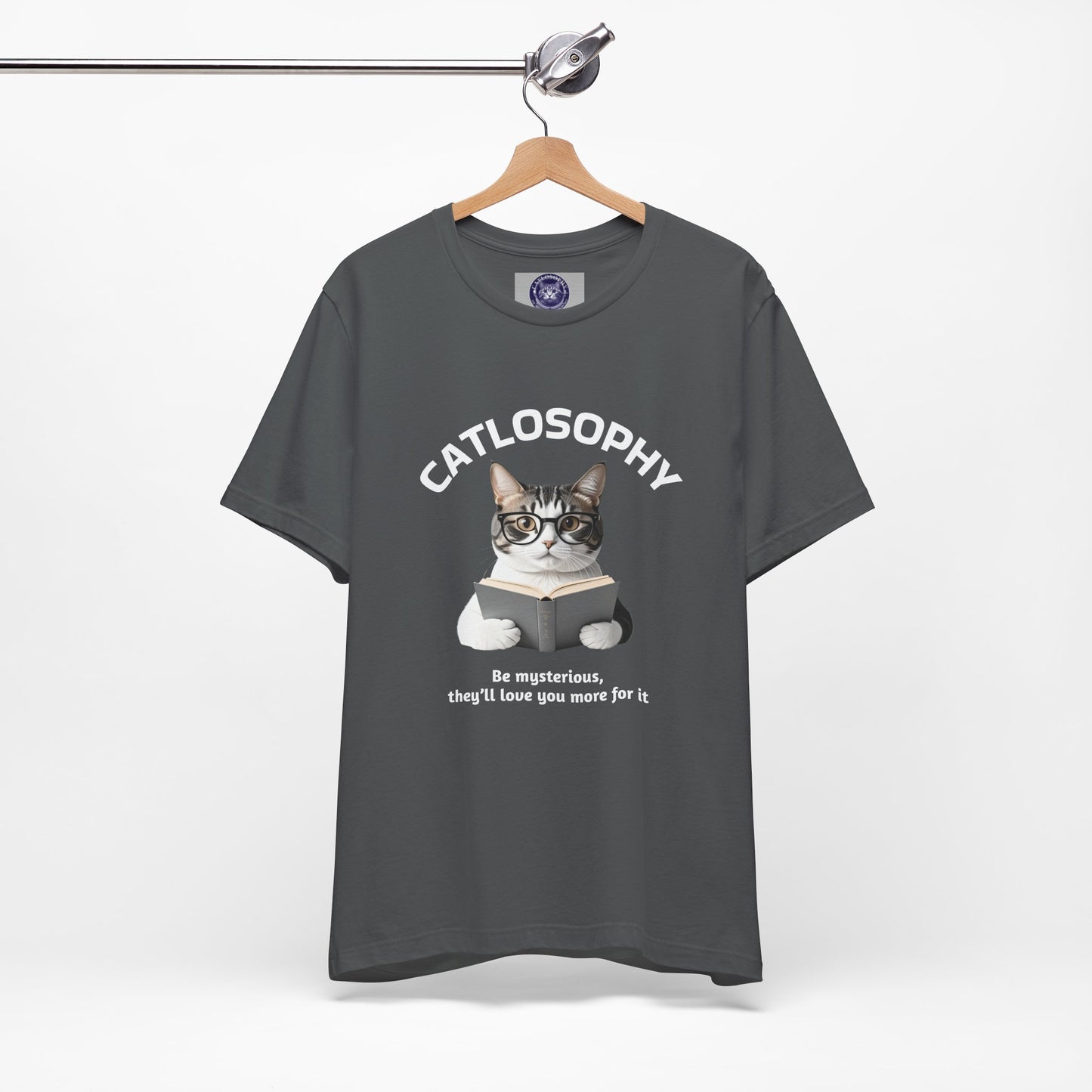 Catlosophy Unisex Jersey Short Sleeve Tee –  "Be mysterious" Design