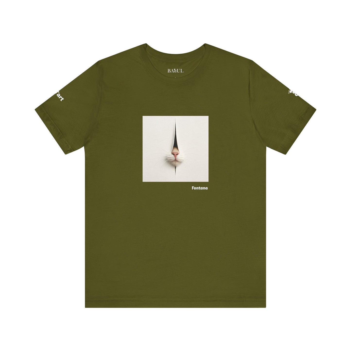 CATART Unisex Jersey Cat T-Shirt - FONTANA - Iconic Painting Reimagined with Cats