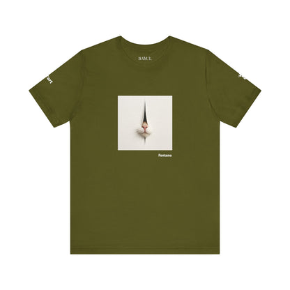 CATART Unisex Jersey Cat T-Shirt - FONTANA - Iconic Painting Reimagined with Cats