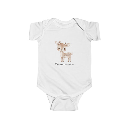 Adorable Baby Bodysuit with Cute Fawn Design