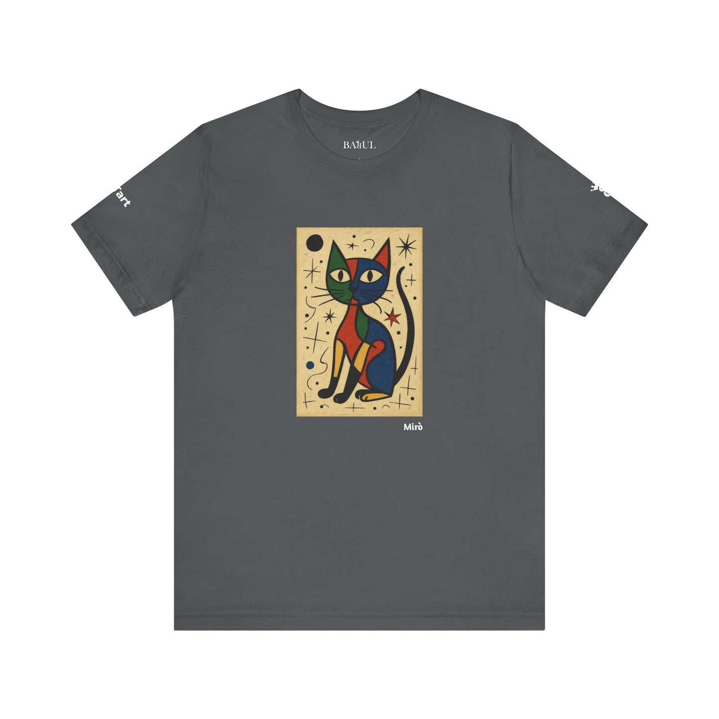 CATART Unisex Jersey Cat T-Shirt - MIRO - Iconic Painting Reimagined with Cats