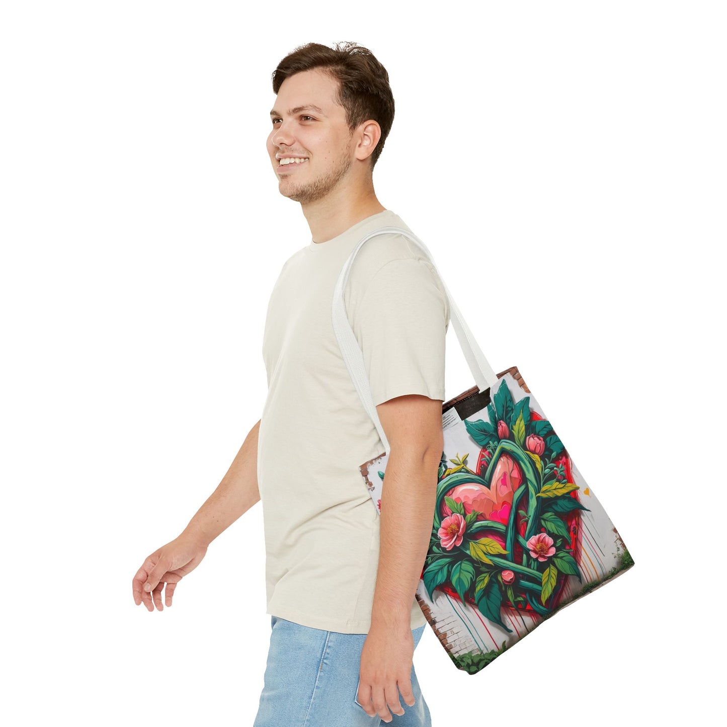 Artistic Surge - Eco-Friendly Canvas Tote Bag - HEARTS OF LOVE