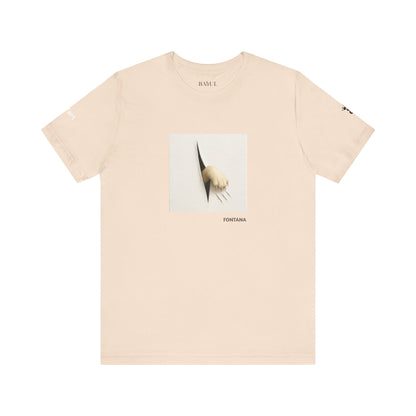 CATART Unisex Jersey Cat T-Shirt - FONTANA - Iconic Painting Reimagined with Cats