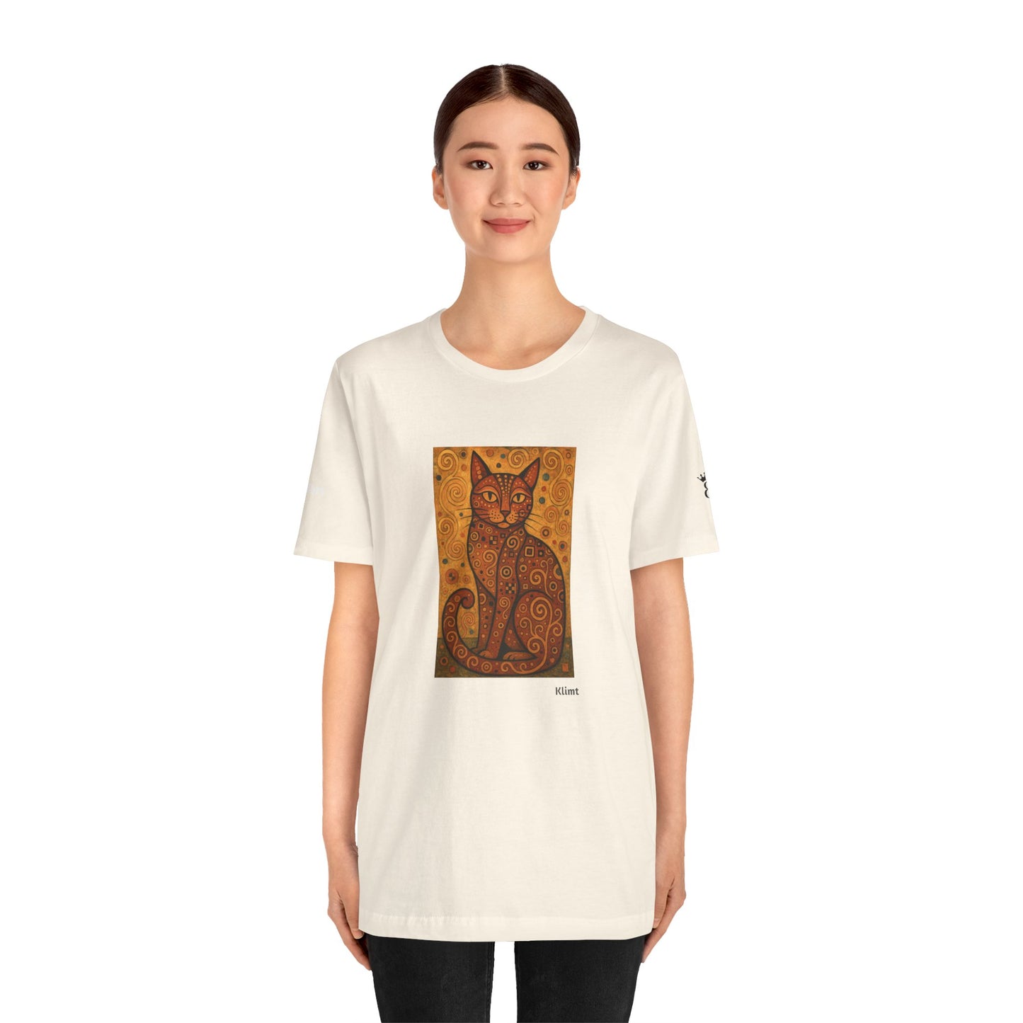 CATART Unisex Jersey Cat T-Shirt - KLIMT - Iconic Painting Reimagined with Cats