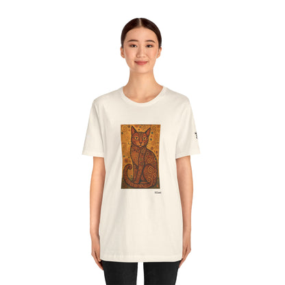 CATART Unisex Jersey Cat T-Shirt - KLIMT - Iconic Painting Reimagined with Cats