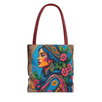 Artistic Surge - Eco-Friendly Canvas Tote Bag - FLOWERING WOMAN