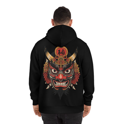 Bold Oni Mask Hoodie - Japanese Irezumi Tattoo Art Streetwear
