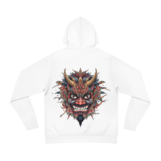 Bold Oni Mask Hoodie - Japanese Irezumi Tattoo Art Streetwear