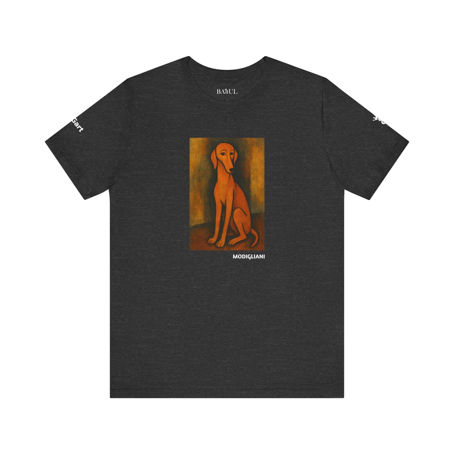 DOGART Unisex Jersey DOG T-Shirt - MODIGLIANI - Iconic Painting Reimagined with Dogs