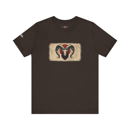 Aries - Gothic Zodiac T-Shirt. Zodiac in the Shadows
