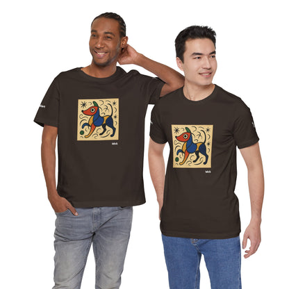 DOGART Unisex Jersey Dog T-Shirt - MIRO - Iconic Painting Reimagined with Dogs