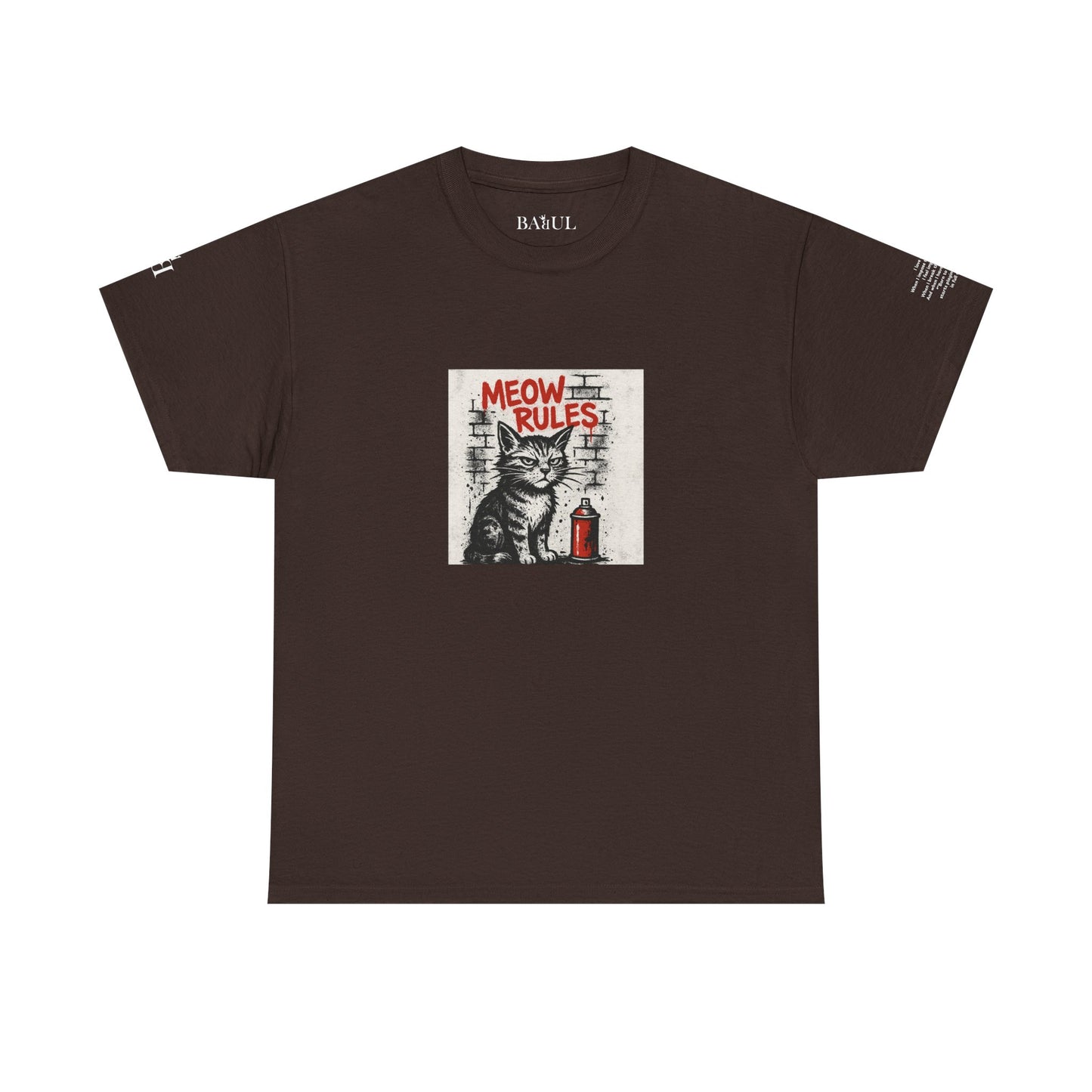 Rebel Graphic Tee - Unisex Heavy Cotton T-Shirt for the Wild at Heart. Rebel Tees, Born to Be Worn - MEOW RULES