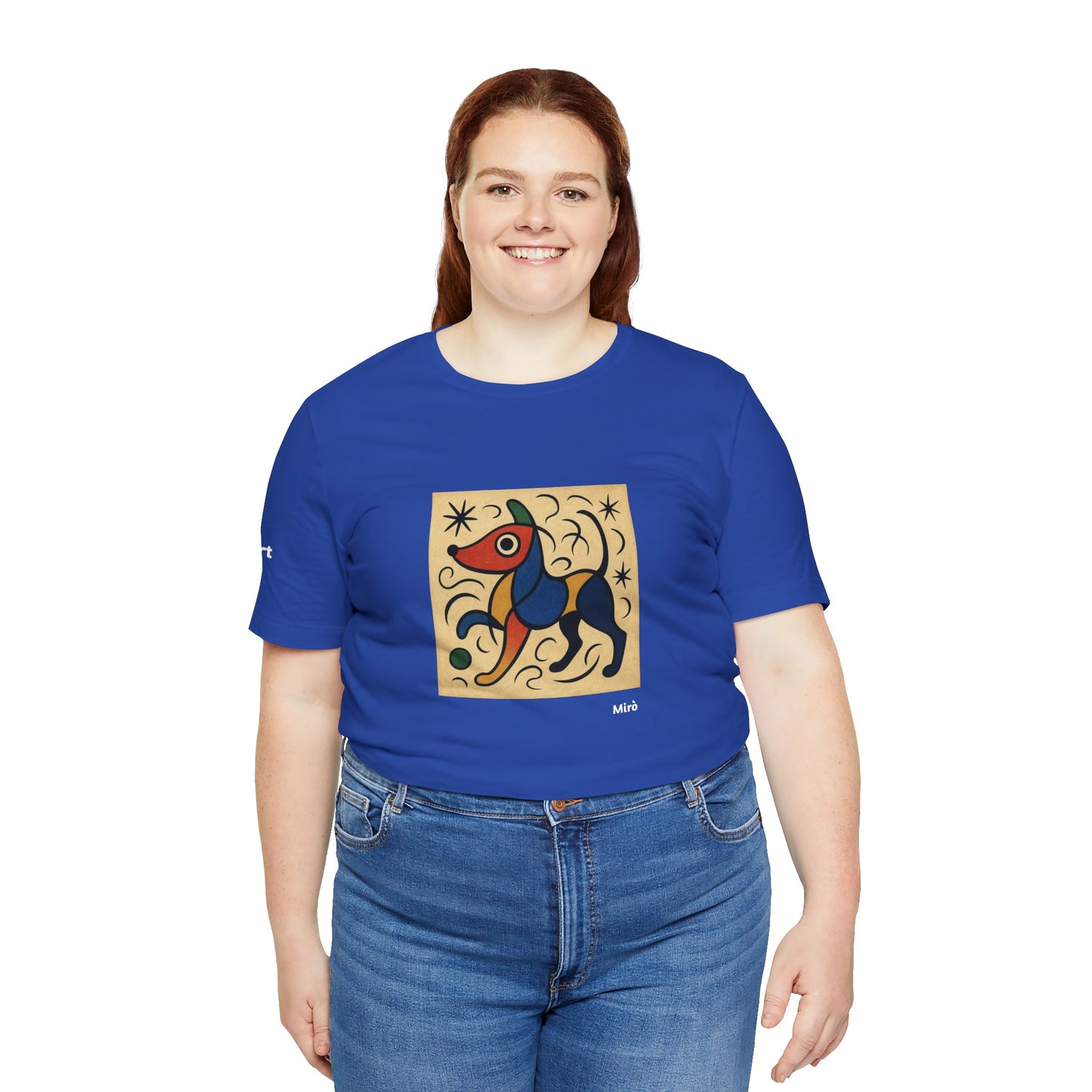 DOGART Unisex Jersey Dog T-Shirt - MIRO - Iconic Painting Reimagined with Dogs