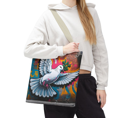 Artistic Surge - Eco-Friendly Canvas Tote Bag - PEACE