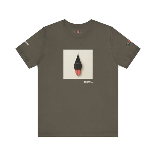 DOGART Unisex Jersey Dog T-Shirt - FONTANA - Iconic Painting Reimagined with Dogs