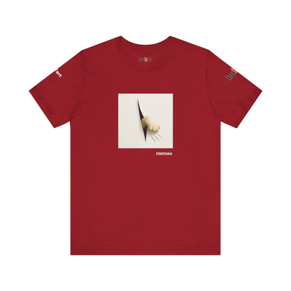 CATART Unisex Jersey Cat T-Shirt - FONTANA - Iconic Painting Reimagined with Cats
