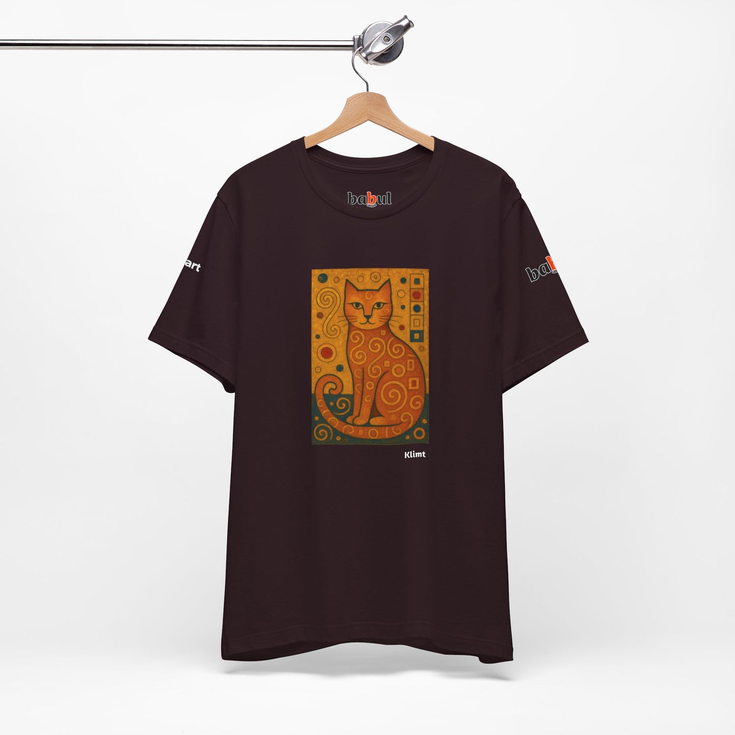 CATART Unisex Jersey Cat T-Shirt - KLIMT - Iconic Painting Reimagined with Cats