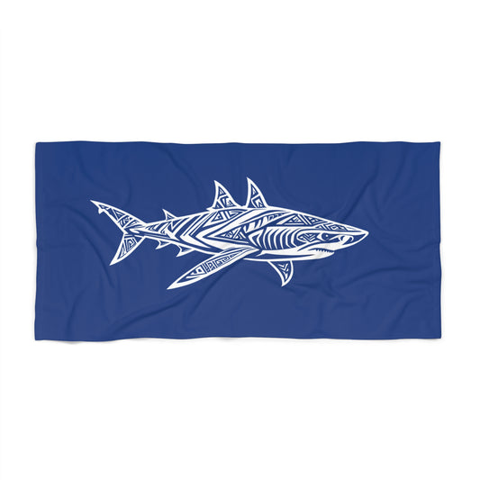 Tribal Waves Beach Towel - SHARK