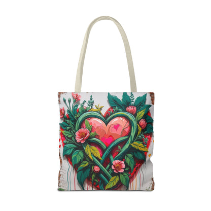 Artistic Surge - Eco-Friendly Canvas Tote Bag - HEARTS OF LOVE
