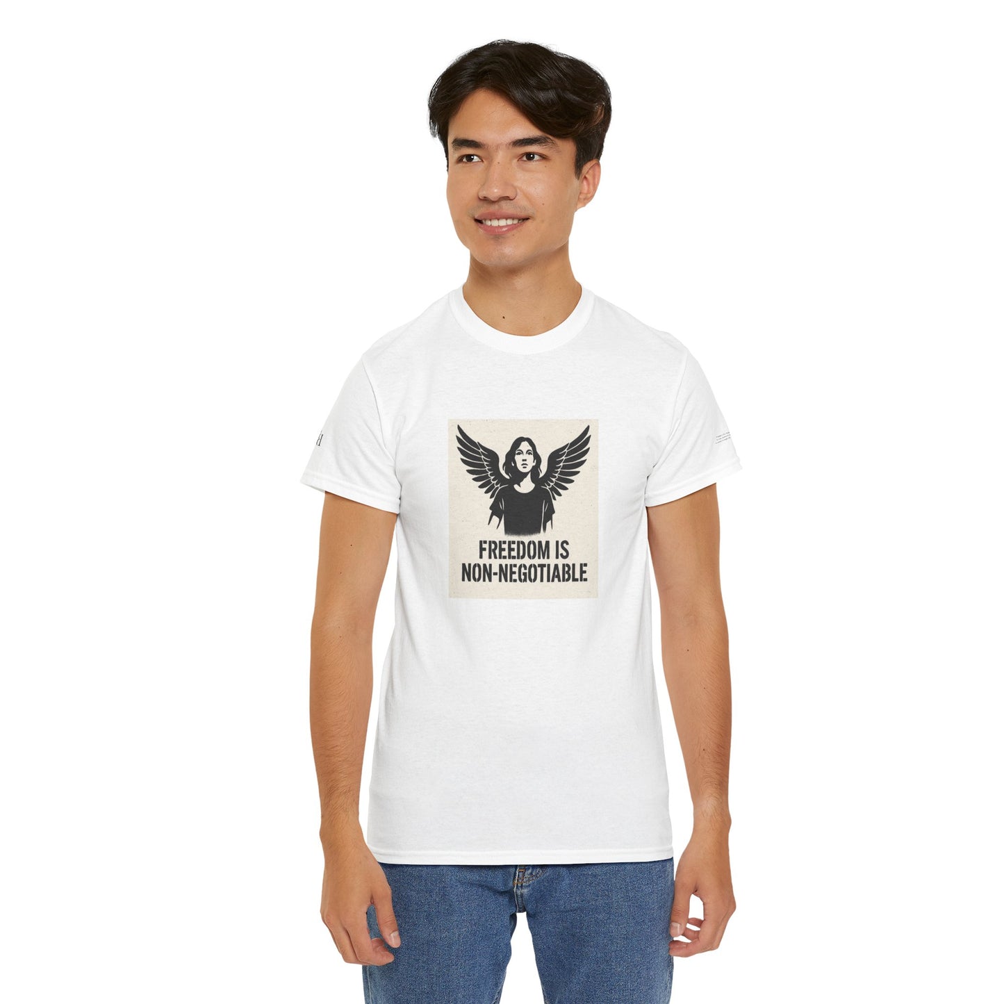 Rebel Graphic Tee - Unisex Heavy Cotton T-Shirt for the Wild at Heart. Rebel Tees, Born to Be Worn - FREEDOM IS NON-NEGOTIABLE