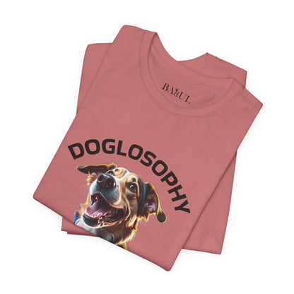 Doglosophy Unisex Jersey Short Sleeve Tee –  "Dog Remind Us" Design