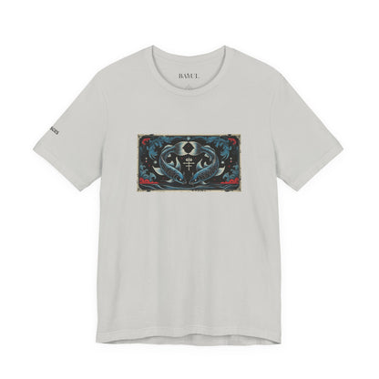 Pisces - Gothic Zodiac T-Shirt. Zodiac in the Shadows