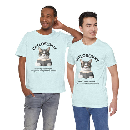 Catlosophy Unisex Jersey Short Sleeve Tee –  "You can't please everyone" Design