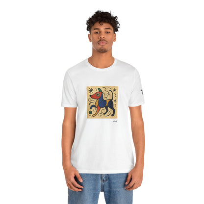 DOGART Unisex Jersey Dog T-Shirt - MIRO - Iconic Painting Reimagined with Dogs